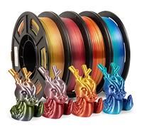 iSANMATE Silk Filament PLA pour Imprimante 3D, 4 Bobines de 250g Soie Couleurs Gradient Filament, 4 in 1 Soie Filament 1.75mm Précision Dimensionnelle +/- 0,03 mm
