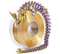 iSANMATE Soie Bicolore Filament PLA 1.75, PLA Silk Or Violet Filament Imprimante 3D, Silk PLA Bobine de 1KG (2,2 LBS), Précision Dimensionnelle +/- 0.03 mm