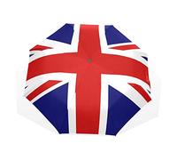 Isaoa Automatique Voyage Parapluie Pliable Compact - L'Union Jack Coupe-Vent Ultra Léger Protection UV pour Homme ou Femme
