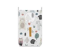 ISAOA Grand panier à linge à suspendre pour chambre d'enfant, dortoir, porte de placard, joli bébé hérisson, sac à linge pliable