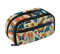 ISAOA Honeybee Trousse à crayons avec 3 compartiments, esthétique, papeterie, fournitures essentielles pour l'école secondaire pour adolescentes, filles, garçons, adultes