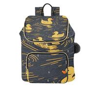 ISAOA Little Yellow Duck in The Water Sac à dos tendance pour femme Sac à bandoulière décontracté Sac de voyage pour femme 15 l