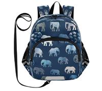 ISAOA Mini sac à dos pour enfant - Sac à dos de voyage avec petit éléphant - Pour garçons et filles, multicolore, S