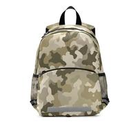 ISAOA Mini sac à dos pour enfant - Vert militaire - Camouflage beige - Pour bébé fille et garçon