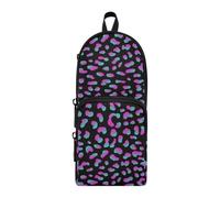 ISAOA Mnsruu Trousse à crayons de grande capacité avec plusieurs poches Imprimé léopard Guépard Animal Néon Pour école Bureau Adolescents Filles Garçons, #27, Taille unique, Charmant
