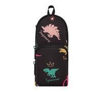 ISAOA Mnsruu Trousse à crayons de grande capacité avec plusieurs poches Motif dinosaure amusant Couronne Fleur Sac école Bureau Adolescent Filles Garçons, #98, Taille unique, Charmant