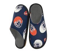 ISAOA Pantoufles antidérapantes chaudes pour intérieur et extérieur Motif casque de football 34-35, Motif casques de football, 40/41 EU