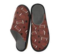 ISAOA Pantoufles antidérapantes chaudes pour intérieur et extérieur Motif football Blanc Pointure 34-35, Motif football blanc, 40/41 EU