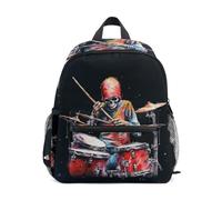 ISAOA Petit sac à dos d'école, sac à dos d'école, sac à dos à bandoulière pour enfants - Motif squelette humain - Sac à dos décontracté pour garçons et filles