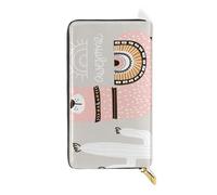 ISAOA Portefeuille de style tribal de style camel de dessin animé, sac à main multifonction, pochette à fermeture éclair, grande capacité, 19 cm, #01, Taille unique, Mode