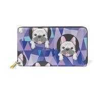 ISAOA Portefeuille en cuir pour amoureux des chiens, sac à main multifonction avec fermeture éclair, grande capacité, 19 cm, #01, Taille unique, Mode