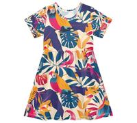 ISAOA Robe décontractée à manches courtes pour filles, anti-humidité, séchage rapide pour tout-petits et enfants (2T-8T)