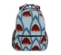 ISAOA Sac à dos d'école, cartable de voyage, sac d'école requin avec bouche ouverte pour adolescents, filles, garçons