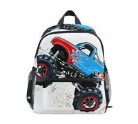 ISAOA Sac à dos Monster Car Truck pour enfants - Sac à dos de voyage pour garçons et filles