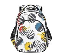 ISAOA Sac à dos pour enfant pour enfants de 3 à 8 ans, motif sport pour enfants préscolaires ou maternelles, multicolore, S