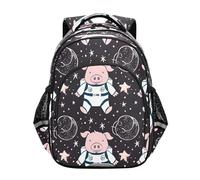 ISAOA Sac à dos pour enfant pour enfants pour enfants préscolaires ou maternelles, dessins animés, astronautes, cochons de 3 à 8 ans, multicolore, S