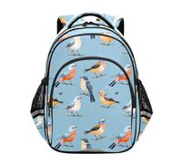 ISAOA Sac à dos pour enfant pour enfants préscolaires ou maternelles Bleu Orange Oiseau 3-8 ans, multicolore, M