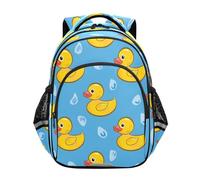 ISAOA Sac à dos pour enfant pour enfants préscolaires ou maternelles Canard jaune sur fond bleu 3-8 ans, multicolore, M