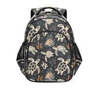 ISAOA Sac à dos pour enfant - Pour enfants - Tortues préscolaires ou maternelles - Algues - 3 à 8 ans, multicolore, M