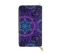 ISAOA Sacred Geometry Portefeuille Sac à main multifonction avec fermeture éclair Grande capacité 19 cm, #01, Taille unique, Mode