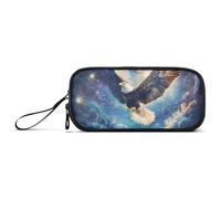 ISAOA Trousse à crayons de grande capacité avec 3 compartiments - Grande trousse de rangement pour adolescents, garçons, filles, adultes, étudiants, Eagle Night Sky, Taille unique, Organiseur de sac