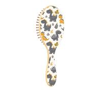 ISAOA Wet Brush Brosse à cheveux démêlante - Tous types de cheveux - Poils doux glissent à travers les nœuds avec facilité - Dinosaures mignons et scandinaves pour cheveux secs et humides