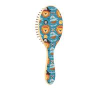 ISAOA Wet Brush Brosse à cheveux démêlante - Tous types de cheveux - Poils doux glissent à travers les nœuds avec facilité - Squelettes de pirates Lions pour cheveux secs et mouillés