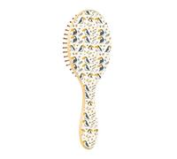 ISAOA Wet Brush Brosse à cheveux démêlante - Tous types de cheveux - Poils doux qui glissent à travers les nœuds avec facilité - Corbeau bleu et blanc pour cheveux secs et humides