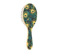 ISAOA Wet Brush Brosse à cheveux démêlante - Tous types de cheveux - Poils doux qui glissent à travers les nœuds avec facilité - Plumes de paon pour cheveux secs et mouillés
