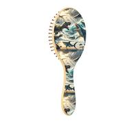 ISAOA Wet Brush Brosse à cheveux démêlante - Tous types de cheveux - Poils doux qui glissent à travers les nœuds avec facilité les dinosaures et les requins pour cheveux secs et mouillés