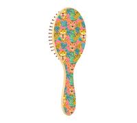 ISAOA Wet Brush Brosse à cheveux démêlante - Tous types de cheveux - Poils doux qui glissent à travers les nœuds avec facilité - Tigers Baby pour cheveux secs et mouillés