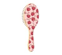 ISAOA Wet Brush Brosse à cheveux démêlante - Tous types de cheveux - Poils doux qui glissent à travers les nœuds avec facilité - Cœurs de cerises pour cheveux secs et mouillés