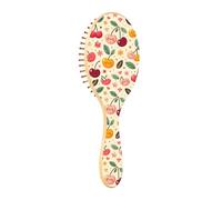 ISAOA Wet Brush Brosse à cheveux démêlante - Tous types de cheveux - Poils doux qui glissent à travers les nœuds avec facilité - Cerise mignonne sans couture pour cheveux secs et mouillés