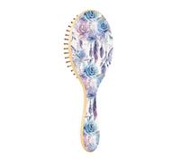 ISAOA Wet Brush Brosse à cheveux démêlante - Tous types de cheveux - Poils doux qui glissent à travers les nœuds avec facilité - Attrape-rêves - Rose bleue pour cheveux secs et mouillés