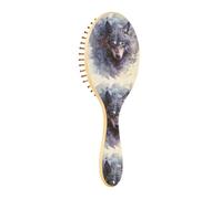 ISAOA Wet Brush Brosse à cheveux démêlante - Tous types de cheveux - Poils doux qui glissent à travers les nœuds avec facilité - Fantasy Wolf pour cheveux secs et mouillés