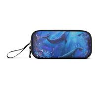 ISAOA Whale Under The Sea Trousse à crayons de grande capacité avec 3 compartiments pour adolescents, garçons, filles, adultes et étudiants, Baleine sous la mer, Taille unique, Organiseur de sac
