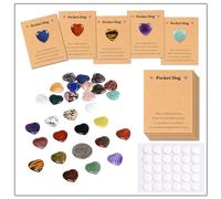 ISAROARO Lot de 28 cartes de poche en vrac avec pierre de soucis pour collègues, famille, distance, célébration sociale de la vie