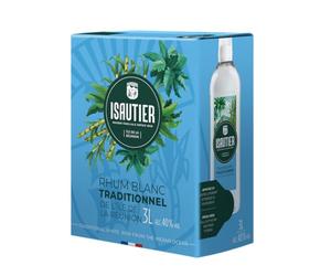 Isautier - Rhum Blanc traditionnel de l'Ile de la Réunion - 40° - Bag-in-Box (1 x 3L)