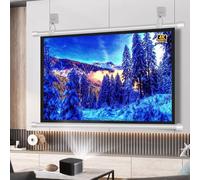 ISAVIA Écran De Projection Manuel Enroulable 40 Pouces 50 Pouces 60 Pouces Écran Vidéoprojecteur Mobile Retractable Portable Rideau De Projecteur pour Intérieur Extérieur(White,40inch16:9)