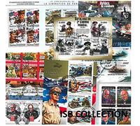 ISB Collection 20 Blocs de Timbres Seconde Guerre Mondiale différent