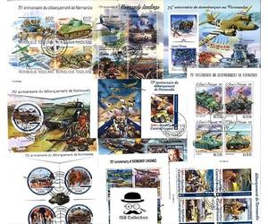 ISB COLLECTION 50 Timbres Poste presenté en Blocs Feuillets sur Le Débarquement de Normandie