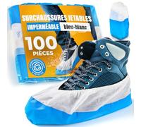 ISC Hygiene & Safety Surchaussures jetables - Sur chaussure jetable - Protege chaussure usage unique - Taille universelle jusqu’à 47 - bleu, 100 pièces