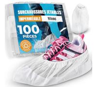 ISC Hygiene & Safety Surchaussures jetables - Sur chaussure jetable - Protege chaussure usage unique - Taille universelle jusqu’à 47 - blanc, 100 pièces