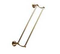 ISCBAFYX 1 pc Double Barre Porte-Serviettes éère de Rangement éères murales pour Rangement Porte-Serviettes Mural Salle de Bain Porte-Serviettes Vaisselle Cintre Mural Barre de Serviette en Laiton