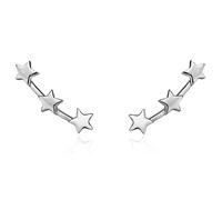 ISCBAFYX 2pcs 925 Boucles d'oreilles en Argent Sterling Star Stud pour Femmes Bijoux de Mariage élégants pendientes Mujer Brincos yc629 (Gem Color : Silver)