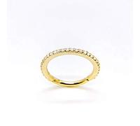 ISCBAFYX 2pcs 925 Sterling Silver Pendientes Bling Crystal Cartilage Hoop Boucle d'oreille Os Earlobe Piercing Boucle Yc623 (Gem Color : Gold Color, Metal Color : 6mm)