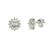 ISCBAFYX 2pcs 925 Sterling Silver Sun Flower Stud Boucle d'oreille pour Femmes Boucles d'oreilles Trois Pierres Vertes dans Une Seule rangée Earing yc629 (Gem Color : 6)