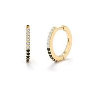 ISCBAFYX 2pcs S925 Boucles d'oreilles en Argent Sterling Bling Noir Zircon Piercing Boucle d'oreille Jewerly pour Femme yc617 (Gem Color : 9 Gold Color)