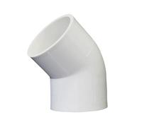 ISCBAFYX 5 pièces connecteurs coudés en PVC 20 25 32 mm Tube d'arrosage de raccords de Tuyau d'irrigation Drain de réservoir de Poisson d'aquarium (PVC Blanc 45D, diamètre intérieur 25