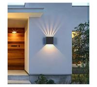ISCBAFYX Applique Murale, Applique Murale extérieure, Appliques de décoration étanche pour Balcon, luminaire LED Noir carré vers Le Haut vers Le Bas, Angle réglable (6 SUGUANG, Froid)